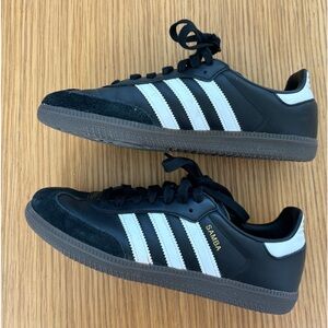 Black and White Adidas Sambas